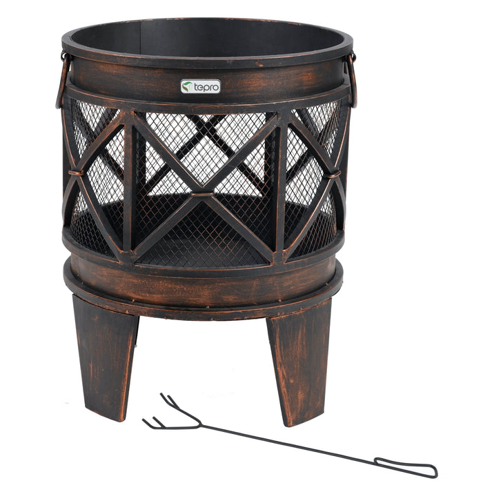 Gracewood Outdoor Wood Burning Fire Pit Basket