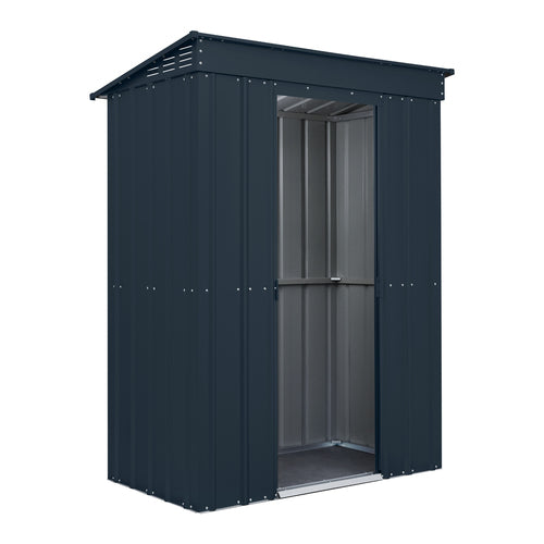 Globel 5x3ft Pent Metal Garden Shed