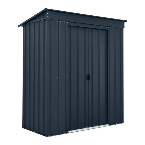 Globel 6x3ft Pent Metal Garden Shed