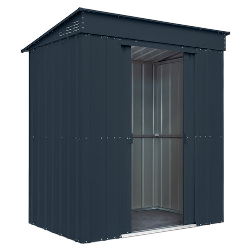 Globel 6x4ft Pent Metal Garden Shed