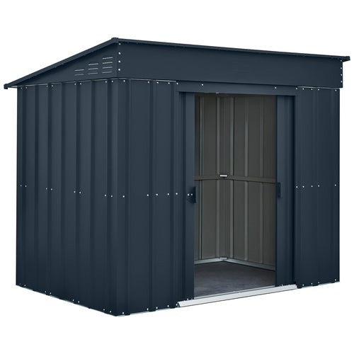 Globel 6x4ft Low Pent Metal Garden Shed