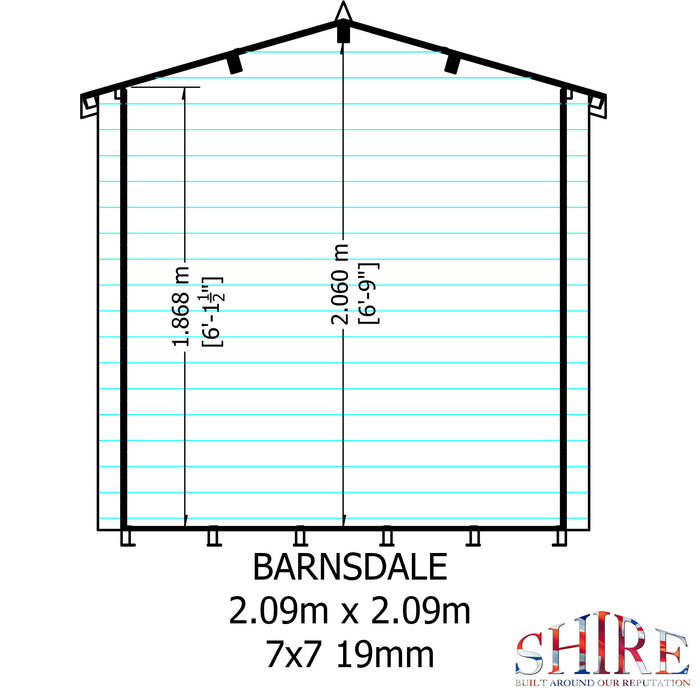 Shire GB Barnsdale 7x7ft Log Cabin