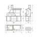 Dimensions of a Palazzetti Antille Complete Outdoor BBQ Kitchen