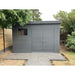 Anthracite grey telluria eleganto 13x10ft insulated garden office in garden setting