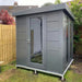 Anthracite grey telluria luminato 8x8ft insulated garden office in garden