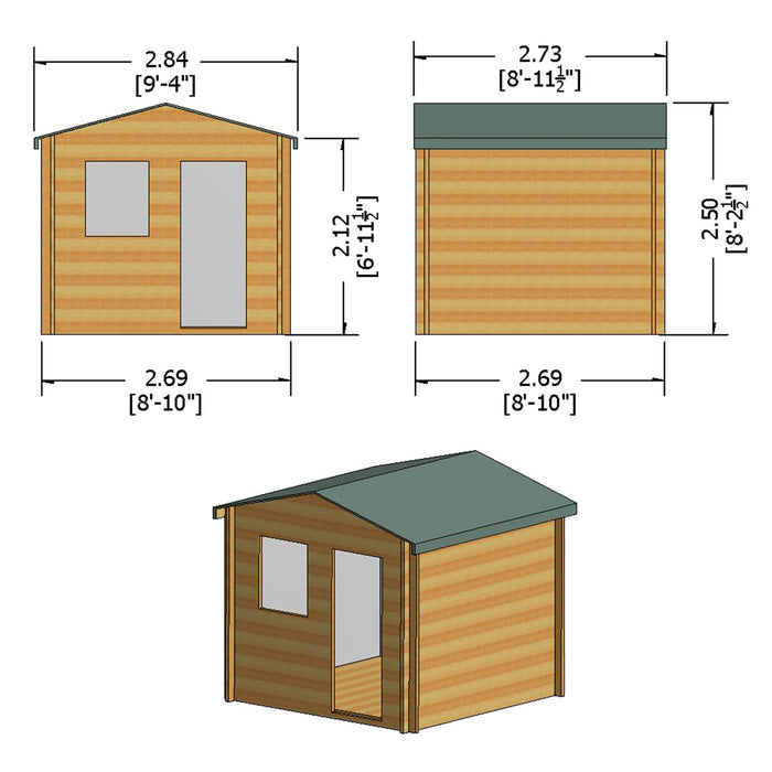 Shire GB Avesbury 9x9ft Log Cabin