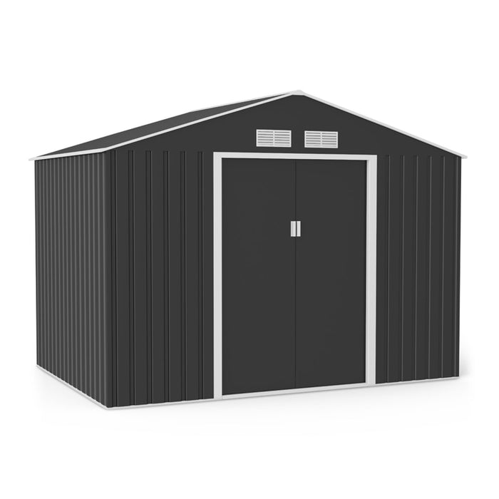 Lotus Hera Apex Metal Shed 9 x 6ft Including Foundation Kit