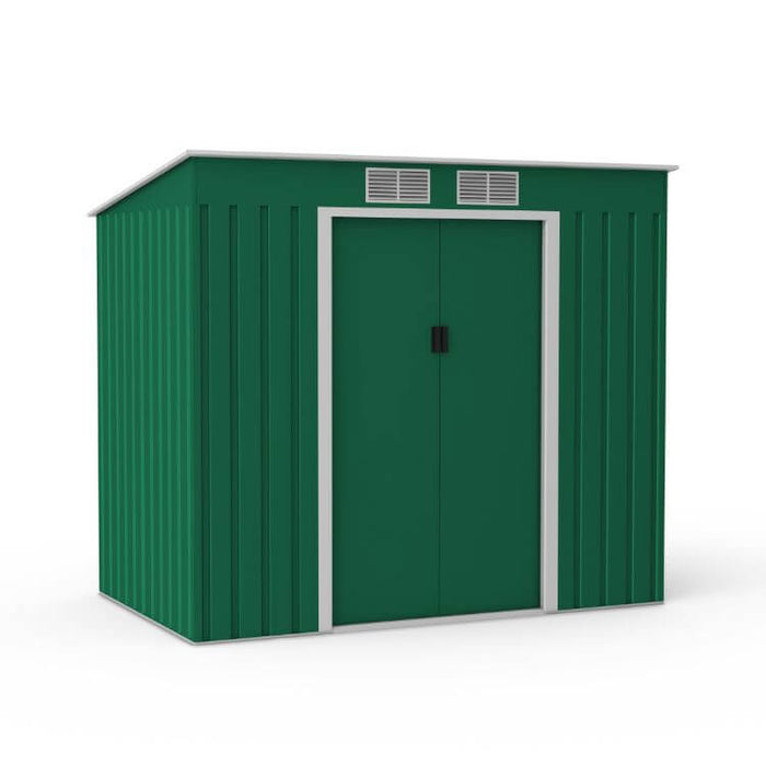 Lotus Hestia Pent Metal Shed 7 x 4ft Including Foundation Kit