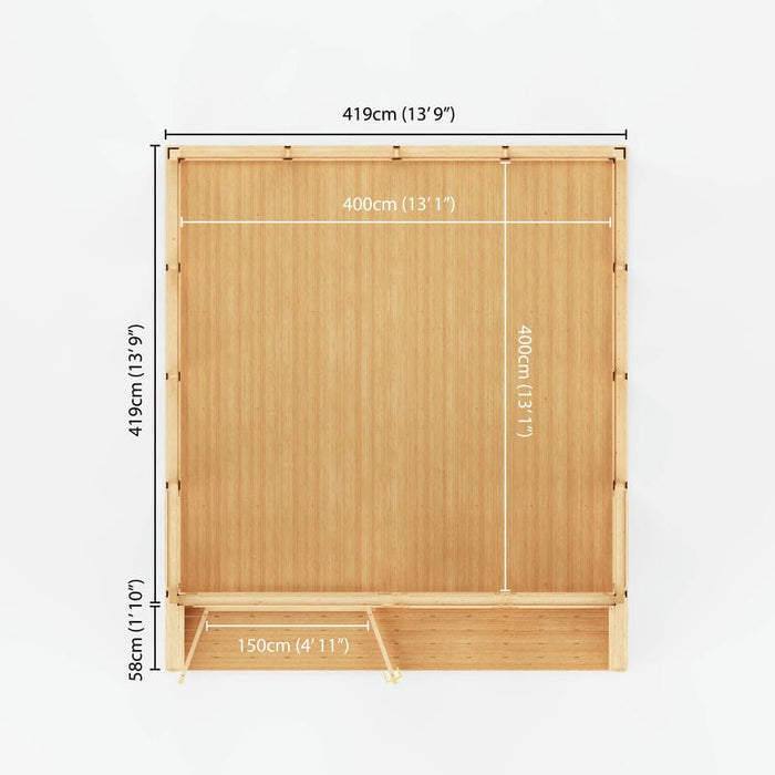 Mercia Creswell 4m x 4m Plan Specification Drawing