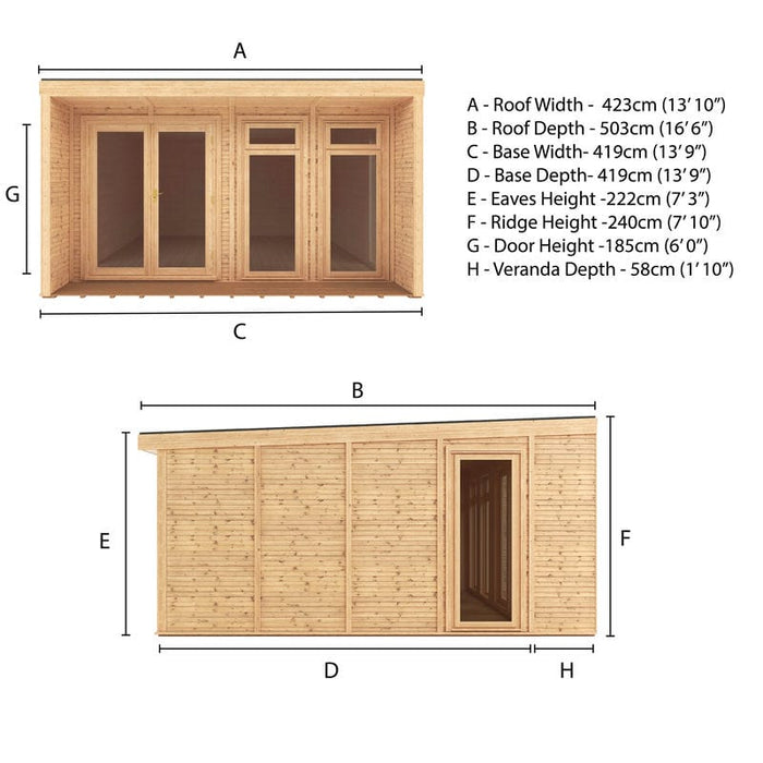 Mercia Creswell 4m x 4m Section Specification Drawing