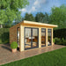 Mercia Edwinstowe Insulated Garden Room 4m x 4m On a patio garden