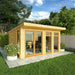 Mercia Edwinstowe Insulated Garden Room 4m x 4m On a patio garden