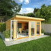 Mercia Edwinstowe Insulated Garden office 4m x 4m with oak UPVC windows