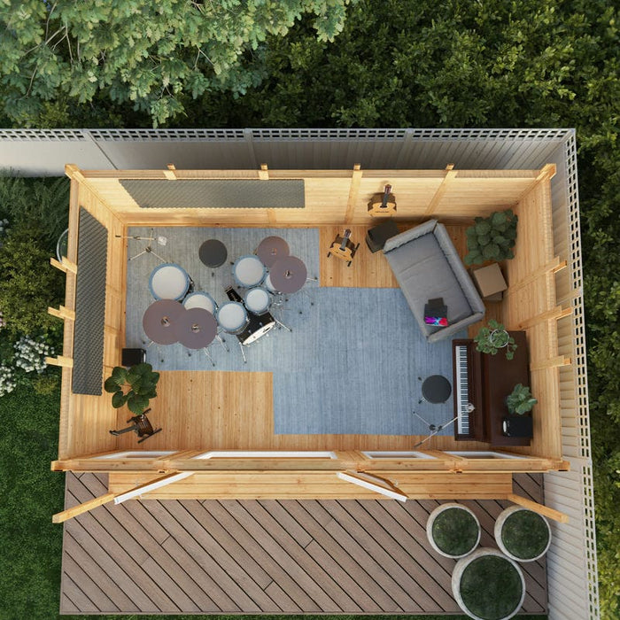 Plan view of Mercia Thoresby Insulated Garden office 5m x 3m