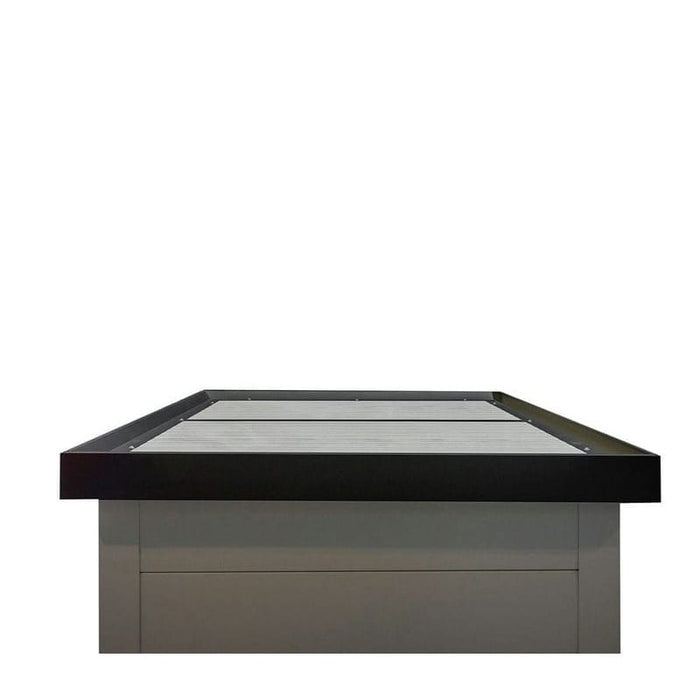 Roof of Anthracite grey telluria eleganto 13x10ft insulated garden office in garden setting