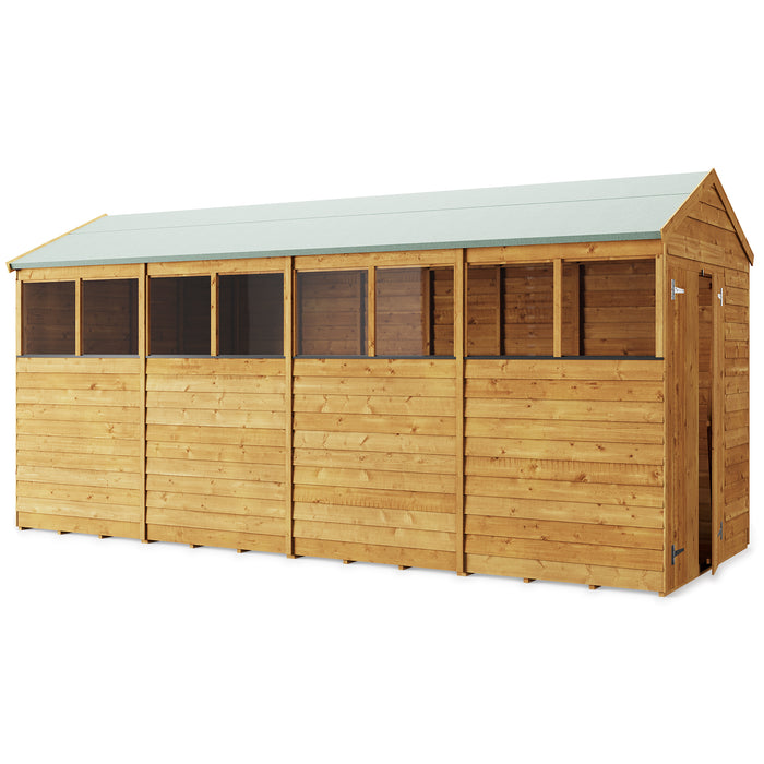 Store More Overlap Apex Shed - 16x6