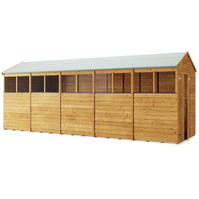 Store More Overlap Apex Shed - 20x6