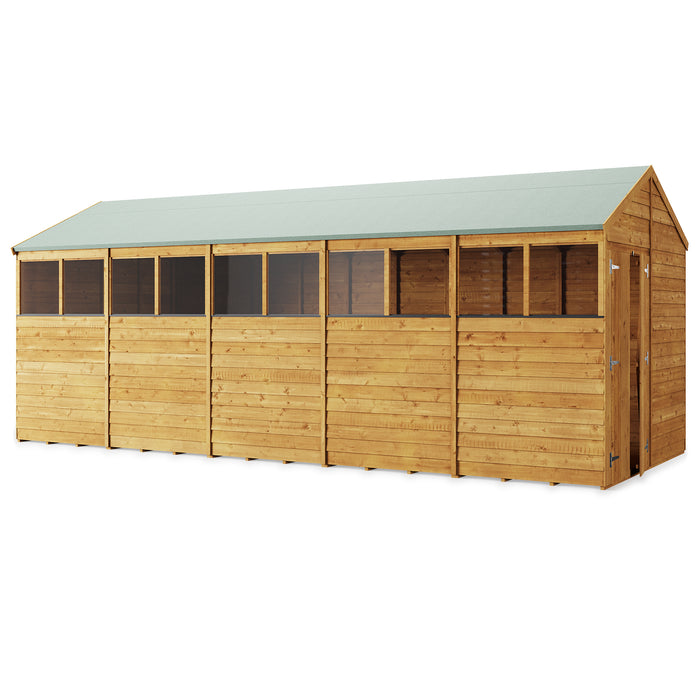 Store More Overlap Apex Shed - 20x8