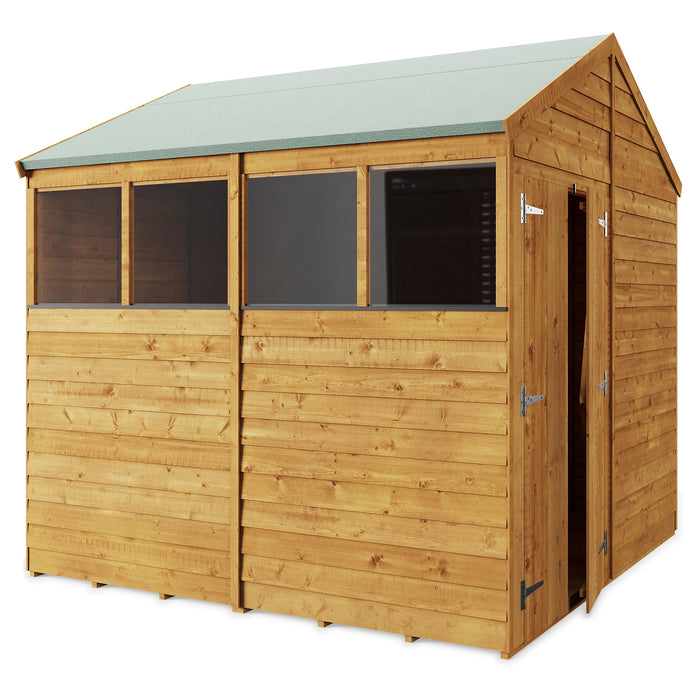Store More Overlap Apex Shed - 8x8