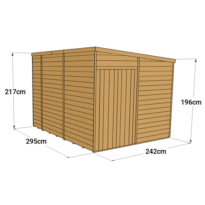 Store More Overlap Pent Shed - 10x8