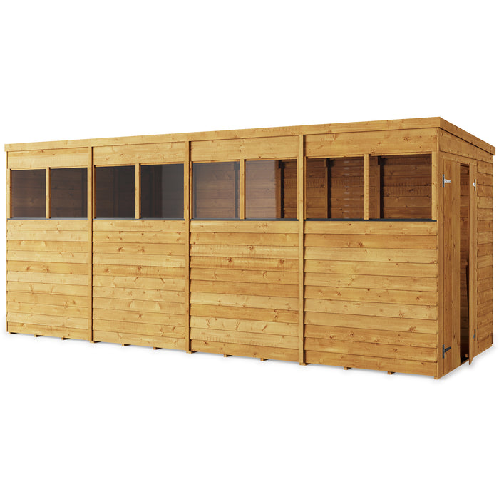 Store More Overlap Pent Shed - 16x6