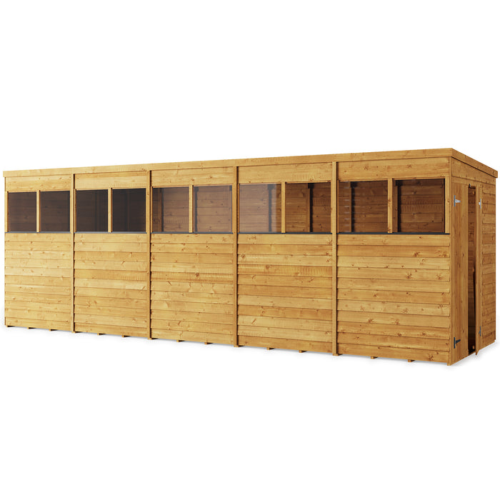 Store More Overlap Pent Shed - 20x6