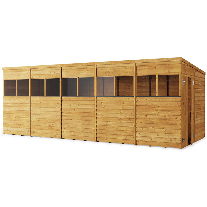 Store More Overlap Pent Shed - 20x8