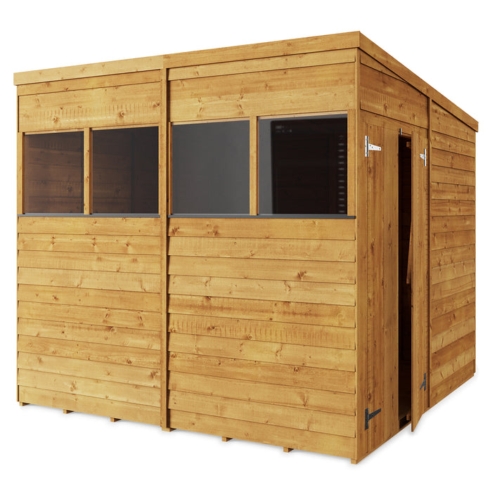 Store More Overlap Pent Shed - 8x8