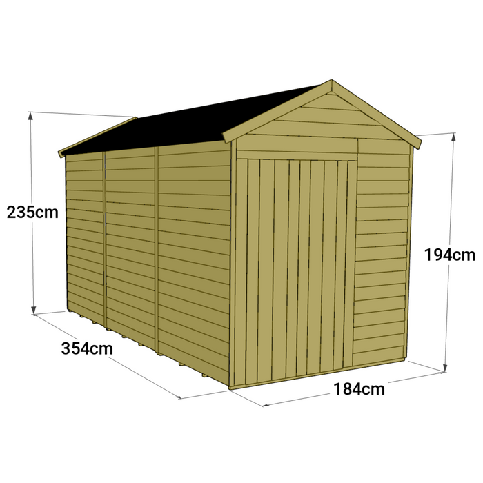 Store More Tongue and Groove Apex Shed - 12x6