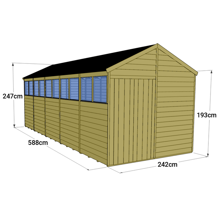 Store More Tongue and Groove Apex Shed - 20x8