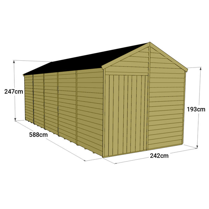 Store More Tongue and Groove Apex Shed - 20x8