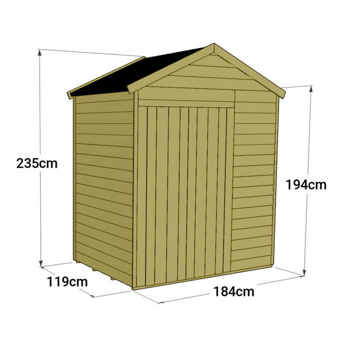 Store More Tongue and Groove Apex Shed - 4x6