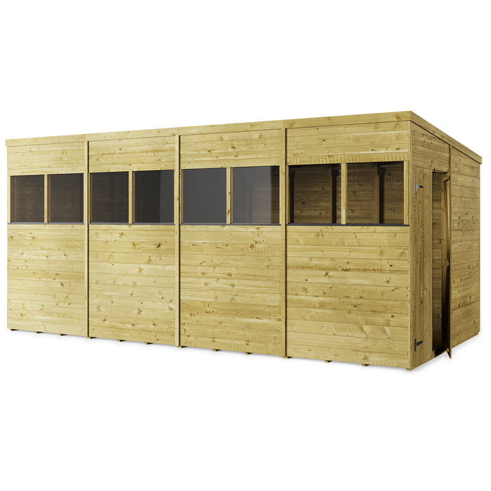 Store More Tongue and Groove Pent Shed - 16x8