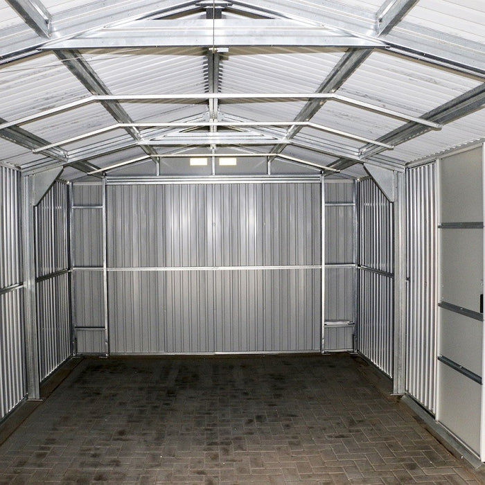 Sapphire 12x20ft Olympian Fronted Apex Metal Garage