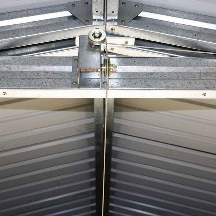 Sapphire 12x26ft Olympian Fronted Apex Metal Garage