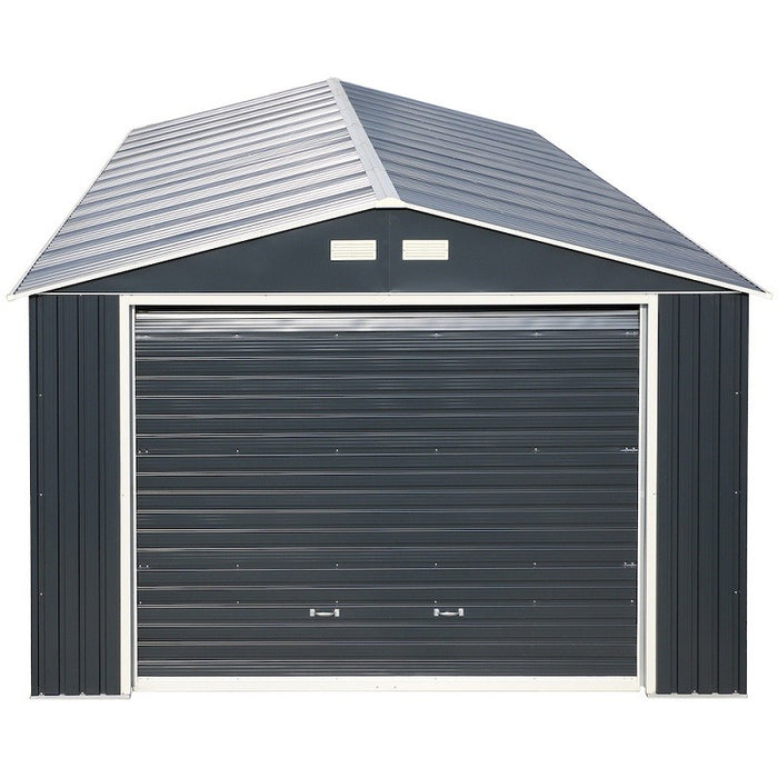 Sapphire 12x26ft Olympian Fronted Apex Metal Garage