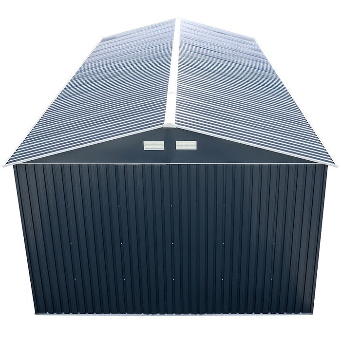 Sapphire 12x38ft Olympian Fronted Apex Metal Garage