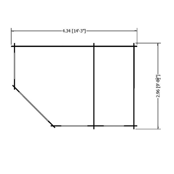 Shire GB Rowney 10x14ft 28mm Log Cabin