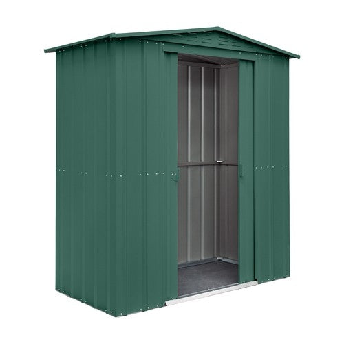 Globel 6x3ft Apex Metal Garden Shed - Green