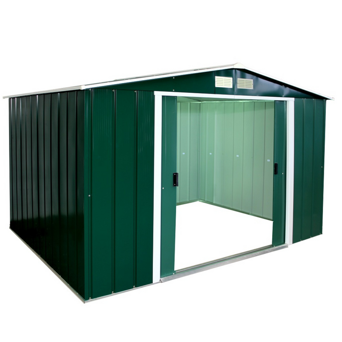 Sapphire 10x8ft Apex Metal Shed - Green