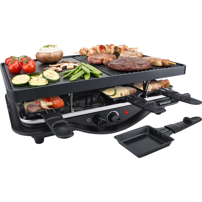 Steba RC28 Premium Electric Cast Raclette for 8 ? Non-stick Cast Plate and 8 raclette pans